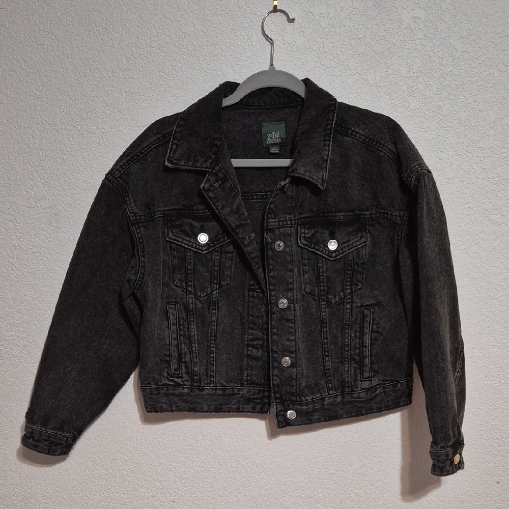 100% Cotton Wild Fable Washed Dark Gray Jacket